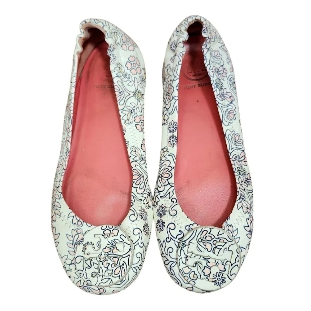 Tory Burch Minnie Travel ballet flats Leather Hicks Garden 6